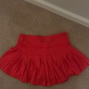Gold Hinge Red Pleated Women's Skirt size medium